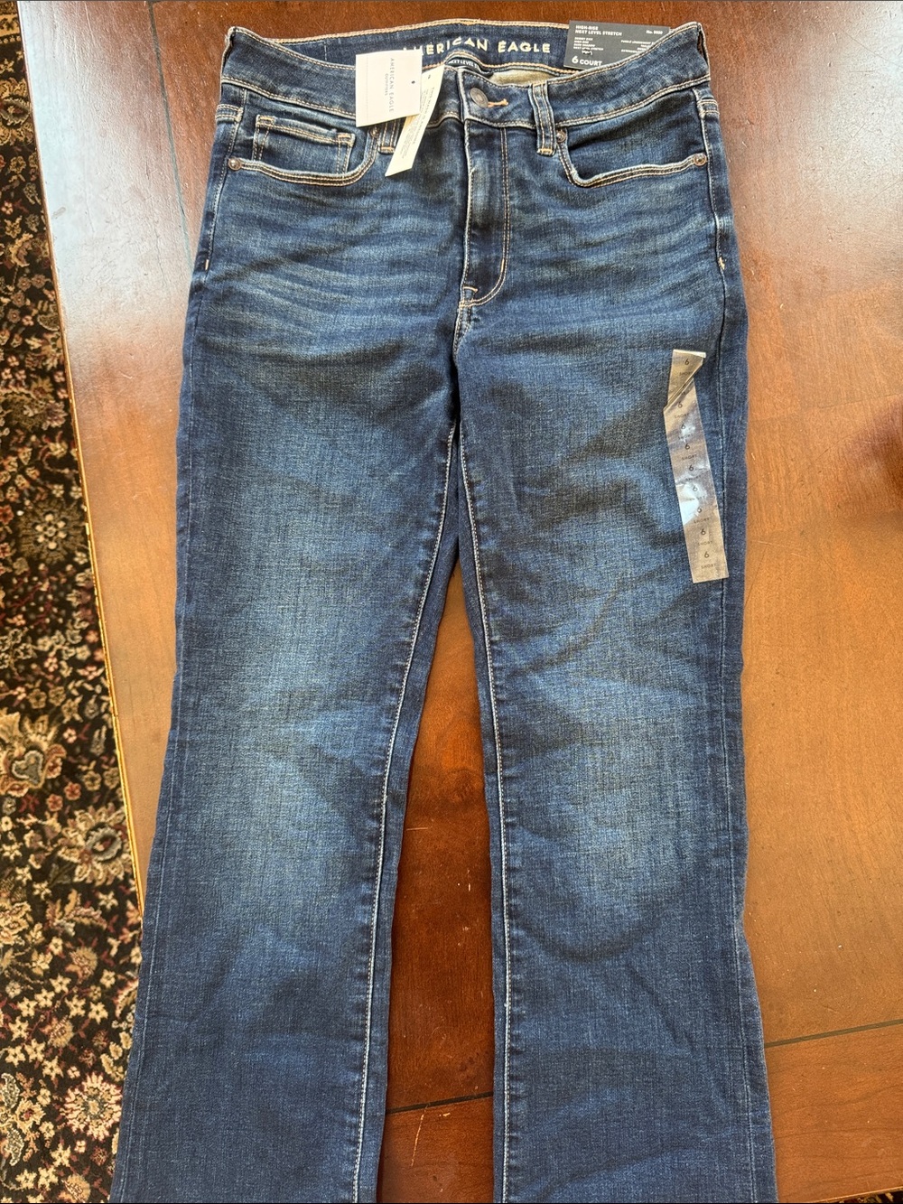 American Eagle Outfitters Dark Blue Wide Leg Jeans